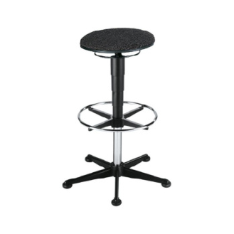 Tabur. BIMOS base patín y reposapiés, cojín acolchado, alt. asiento 570-850 mm-Leer más