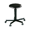 Tabur. BIMOS con ruedas y cojín de cuero de imitación, alt. asiento 460-630 mm Tabur. BIMOS con ruedas y cojín de cuero de imitación, alt. asiento 460-630 mm
