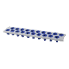Perfil de soporte WTS con 20 soportes SK 40 RAL 7035 gris luminoso