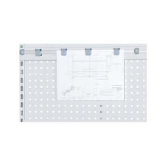 Soporte para planos HK incl. 8 imanes pleg. L 1481 mm RAL 7035 gris luminoso-Leer más