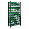 Estante insertable con estantes galvanizados ajustables