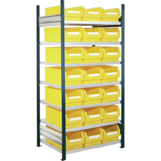 Est. insertable piso básico mod. 15 2000x1000x600 mm 7 estantes galv. RAL 7016-Leer más