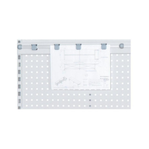 Soporte para planos HK 1981 mm incl. 8 imanes pleg. RAL 7035 gris luminoso-Leer más