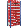 Estante insertable con 8 estantes galvanizados Estante insertable con 8 estantes galvanizados