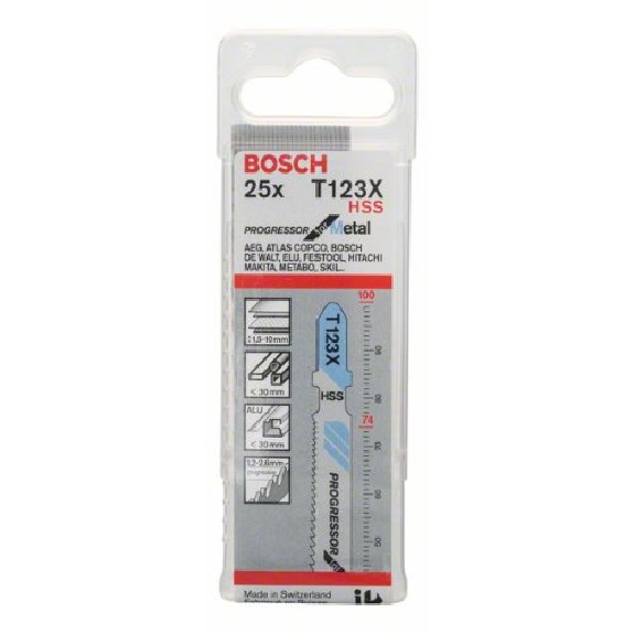 Stichsägeblatt T 123 XF Progressor for Metal, 25er-Pack-Beschreibung lesen