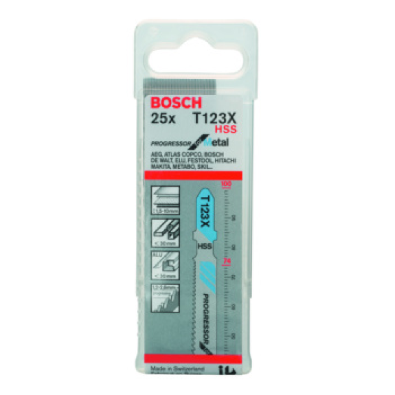 Stichsägeblatt T 123 XF Progressor for Metal, 25er-Pack-Beschreibung lesen
