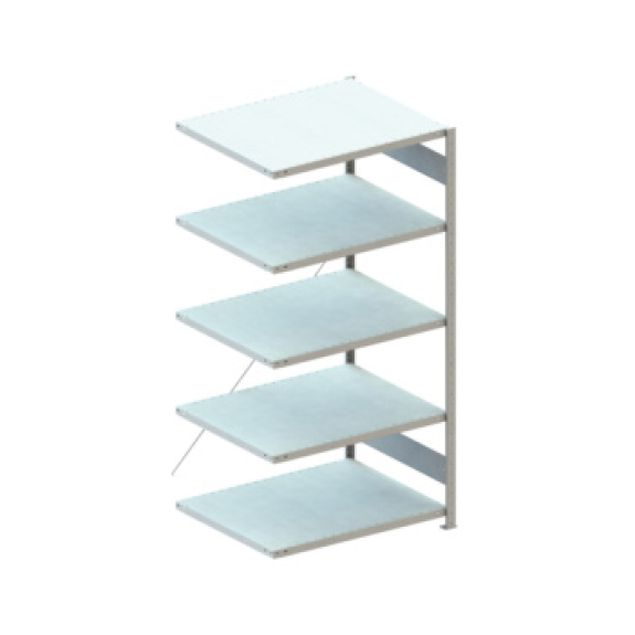 Est. insert. META CLIP 230, RAL7035, 5 est. est. adic. AltxLxF 2000x1000x300 mm-Leer más