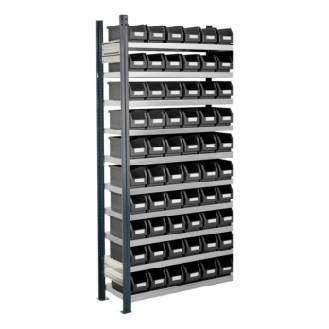 Estante insertable con 10 estantes galvanizados 2000x1000x300 mm-Leer más