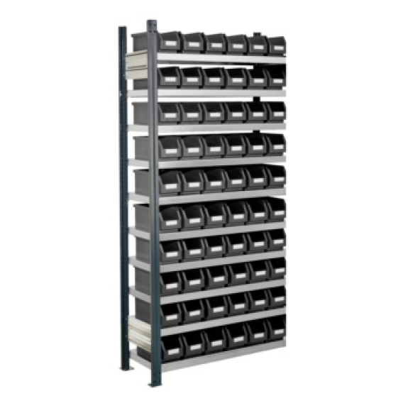 Est. Insérer d'ajout de plancher. Mod. 11 2000x1000x300 mm 10 étagères galV. RAL 7016-Leggi tutto