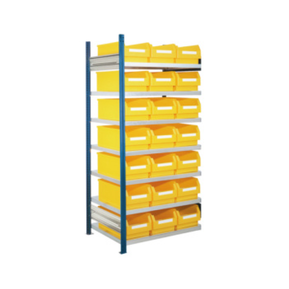 Est. insertable piso adic. mod. 15 2000x1000x600 mm 7 estantes galv. RAL 5010-Leer más