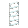 Estantería galvanizada de 6 niveles 2500x1000x300 mm