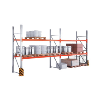 Estante bás. galvan. META Multipal/RAL 2001, 3300x2870x1100 mm, 3 niv. almacen.-Leer más