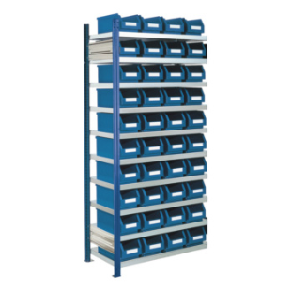 Est. insertable piso adic. mod. 13 2000x1000x400 mm 10 estantes galv. RAL 5010-Leer más