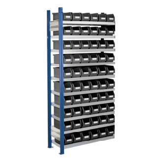 Estante insertable con 10 estantes galvanizados 2000x1000x300 mm-Leer más