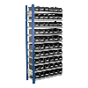 Estante insertable con 10 estantes galvanizados 2000x1000x300 mm