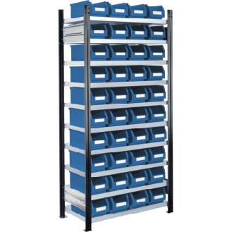 Estante insertable con 10 estantes galvanizados-Leer más