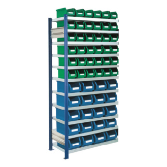 Estante insertable con estantes galvanizados y cajas de almacenamiento-Leer más
