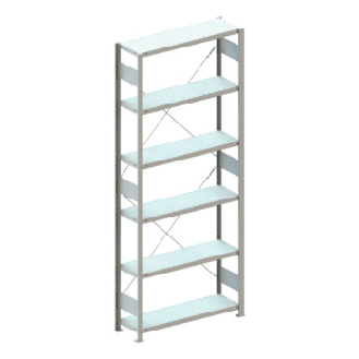Est. insert. META CLIP 230, RAL7035, 6 est. est. bás. AltxLxF 2500x1000x300 mm-Leer más