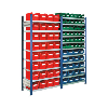 Est. insertable piso básico mod. 16 2000x2000x400 mm 19 estantes galv. RAL 5010