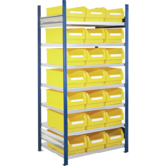 Est. insertable piso básico mod. 15 2000x1000x600 mm 7 estantes galv. RAL 5010-Leer más