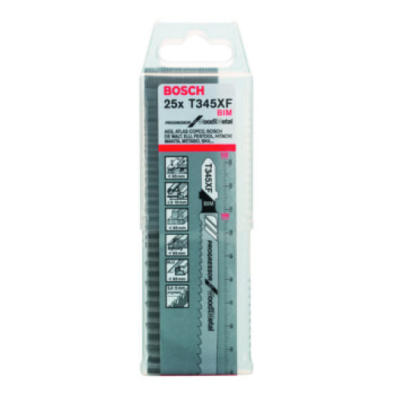 Stichsägeblatt T 345 XF Progressor for Wood and Metal, 25er-Pack-Beschreibung lesen