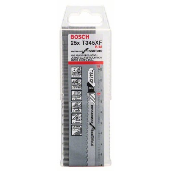 Stichsägeblatt T 345 XF Progressor for Wood and Metal, 25er-Pack-Beschreibung lesen