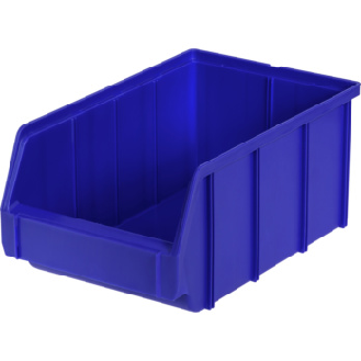 Caja de almacenamiento de polipropileno, tamaño 2, 335/303x209x152 mm, azul-Leer más