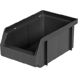 Caja de almacenamiento de polipropileno, tamaño 4, 161/140x106x75 mm, gris-Leer más