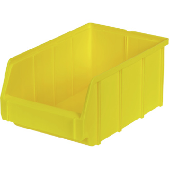 Caja de almacenam. de polipropileno, tamaño 2, 335/303x209x152 mm, amarilla-Leer más