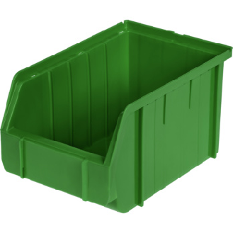 Caja de almacenamiento de polipropileno, tamaño 3, 230/202x151x130 mm, verde-Leer más
