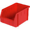 Caja de almacenamiento de polipropileno, tamaño 3, 230/202x151x130 mm, roja