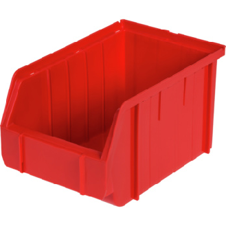 Caja de almacenamiento de polipropileno, tamaño 3, 230/202x151x130 mm, roja-Leer más