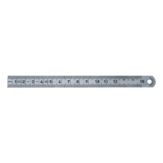 Escala de banda elástica de acero ORION 150 mm con graduación de 1/2 mm, INOX-Leer más
