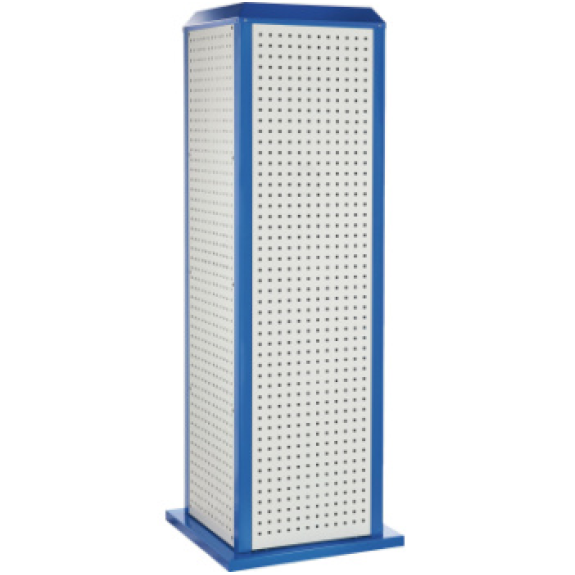 ToolTower RasterPlan fija, 2015x700x700 mm con 4 pan. perf. RAL 7035/5010 ToolTower RasterPlan fija, 2015x700x700 mm con 4 pan. perf. RAL 7035/5010-Leer más