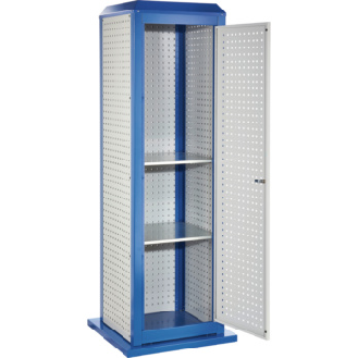 ToolTower RasterPlan, estát., 2015x700x700 mm 4 pan. perf. + puert. RAL7035/501-Leer más