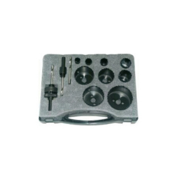 Juego de coronas perforadoras bimetal ATORN HSS, 12 unidades, diámetro 16-67 mm-Leer más