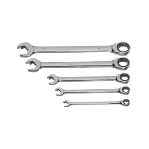 Peigne à clés de jeu. Carraca vissé, 5 pcs, 10/8/13/17/19 mm, fonction. POINTS-Leggi tutto