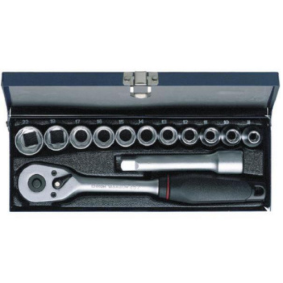Llave de dado ORION, 1/2", 13 piezas, hexagonal 320x150x50 Llave de dado ORION, 1/2", 13 piezas, hexagonal 320x150x50-Leer más