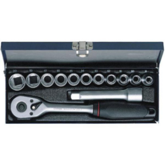 Llave de dado ORION, 1/2", 13 piezas, hexagonal 320x150x50-Leer más