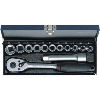 Llave de dado ORION, 1/2", 13 piezas, hexagonal 320x150x50 Llave de dado ORION, 1/2", 13 piezas, hexagonal 320x150x50