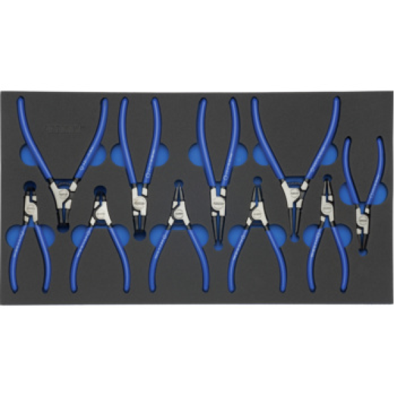 Inserto de espuma dura ATORN con conjunto alicates anillos seg., 265x490x30 mm-Leer más