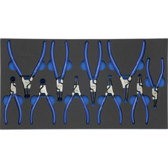 Inserto de espuma dura ATORN con conjunto alicates anillos seg., 265x490x30 mm-Leer más
