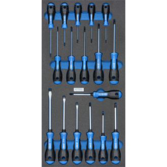 Inserto espuma dura ATORN con juego atorn., 293 x 587 x 30 mm, negro/azul-Leer más