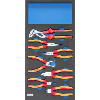 Inserto espuma dura ATORN con juego alicates VDE, 293 x 587 x 30 mm, negro/azul