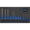 Inserto de espuma dura ATORN con juego de destornilladores TX, 265x490x30 mm