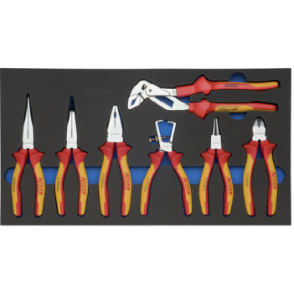 Insert en mousse dure crié avec des pinces VDE, 265x490x30 mm-Leggi tutto