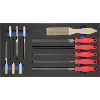 Inserto de espuma dura ATORN con conjunto de limas, L x An x F: 265x490x30 mm