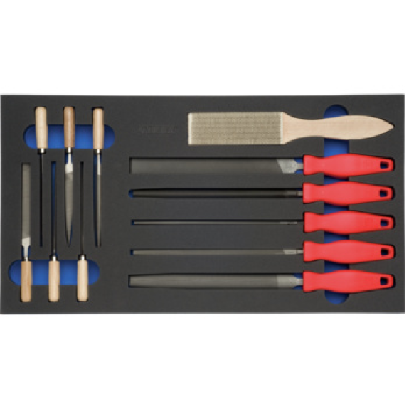 Inserto de espuma dura ATORN con conjunto de limas, L x An x F: 265x490x30 mm-Leer más