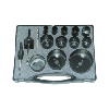 Juego de coronas perforadoras bimetal ATORN HSS, 15 unidades, diámetro 16-76 mm