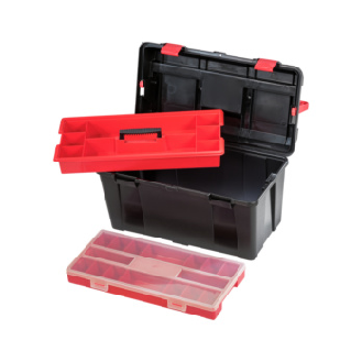 Caja de herramientas PARAT Profesional 435 x 235 x 205 mm, PP, negro-Leer más